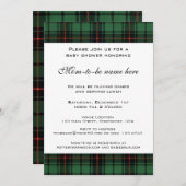  Tartan, Davidson Modern Baby shower Kaart (Voorkant / Achterkant)