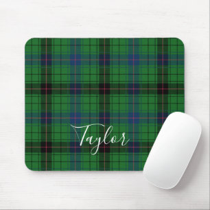 Tartan Davidson Plaid Blauw Groen Gepersonaliseerd Muismat