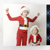 Tartan de la marine a planifié Noël triple Carte p (Intérieur en premier)