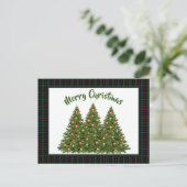 Tartan de Noël avec carte postale Arbre de Noël (Debout devant)