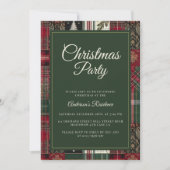 Tartan de Noël moderne Plaid Invitation (Devant)