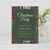 Tartan de Noël moderne Plaid Invitation (Debout devant)