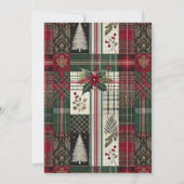 Tartan de Noël moderne Plaid Invitation (Dos)
