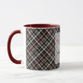 Tartan de Noël texturé. Mug (Gauche)