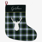 Tartan Deer Pset Clan Gordon Deer Custom Grote Kerstsok (Voorkant)
