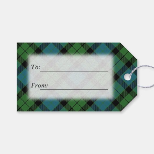 Tartan Delights Clan MacKay Ancient Plaid Cadeaulabel (Voorkant (Horizontaal))