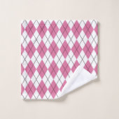 Tartan des années 70 rose (Gant de toilette)