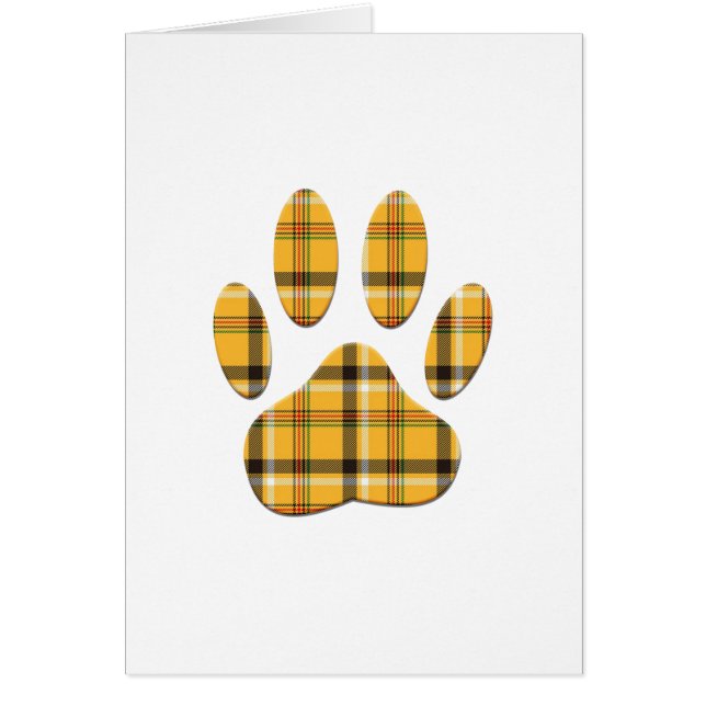Tartan Dog Paw Print (Voorkant)