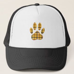 Tartan Dog Paw Print Trucker Pet