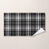 Tartan écossais blanc noir personnalisé (Serviette à main)