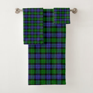 Tartan écossais bleu et vert
