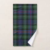 Tartan Élégant Rustique Violet et Vert (Serviette à main)