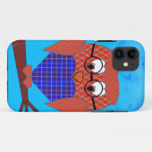 Tartan en harten Owl Case-Mate iPhone Case (Achterkant (horizontaal))