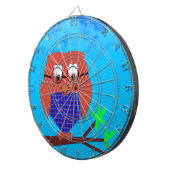 Tartan en harten Owl Dartbord (Voorkant Rechts)