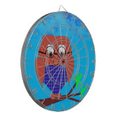 Tartan en harten Owl Dartbord (Voorkant Links)