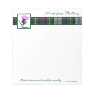Tartan en Thistle Blocnote met Scottish Proverb