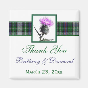 Tartan en Thistle Wedding Favor Magnet Magneet