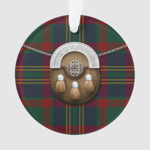 Tartan et escarcelle irlandais de liège du comté