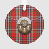 Tartan et escarcelle rouges de MacFarlane de clan (dos)