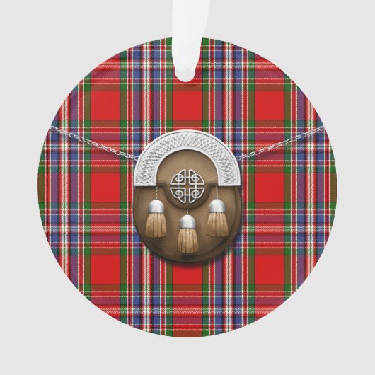 Tartan et escarcelle rouges de MacFarlane de clan (devant)