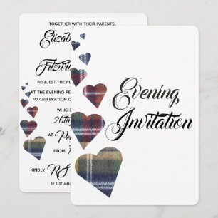 Tartan Evening Invitation Kaart