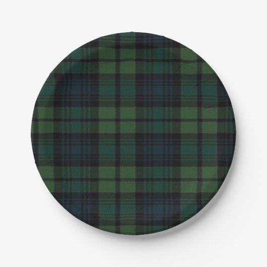 Tartan Fabric 7-inch Bord rond papier (Voorkant)