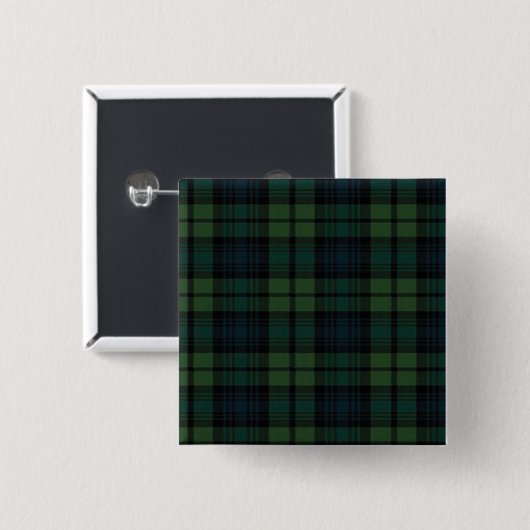 Tartan Fabric Square Button (Voorkant /achterkant)