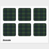 Tartan Fabric Square Stickers (Vel)