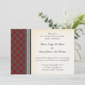 Tartan Faire-part de mariage (Debout devant)
