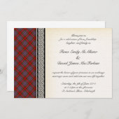 Tartan Faire-part de mariage (Devant / Derrière)