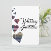 Tartan Faire-part de mariage (Debout devant)