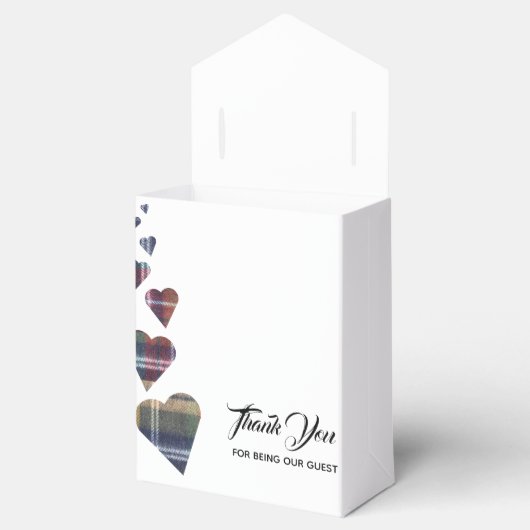 Tartan Favor Box Bedankdoosjes (Geopend)