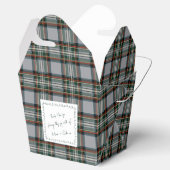 Tartan Favor Box with Custom Hand-Drawn Note Bedankdoosjes (Geopend)