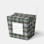 Tartan Favor Box with Custom Hand-Drawn Note Bedankdoosjes (Voorkant Zijde)