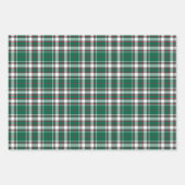 Tartan - Feuilles de papier vert blanc et rouge en (Devant)