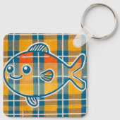Tartan fish keyring sleutelhanger (Achterkant)