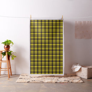 Tartan geel en zwart geruite stof