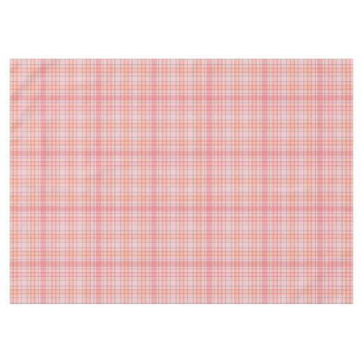 Tartan geplakt in roze, perzikkleurig, geel, zwart tafelkleed (Voorkant (Horizontaal))
