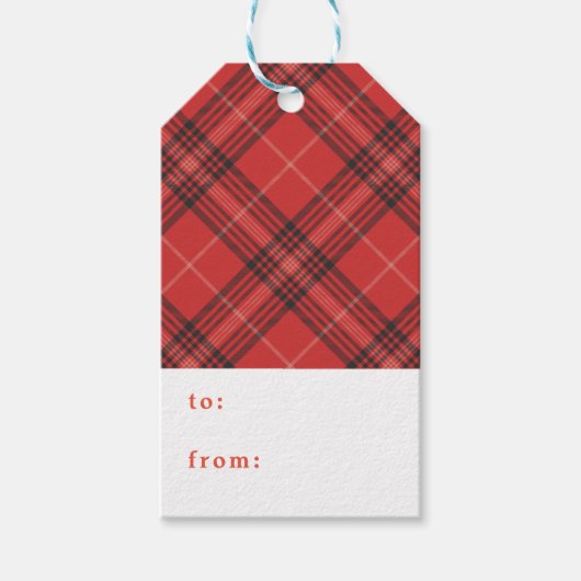 Tartan Gift label Cadeaulabel (Voorkant)