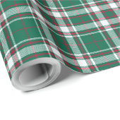 Tartan - Groen wit en rood Cadeaupapier (Rol Hoek)