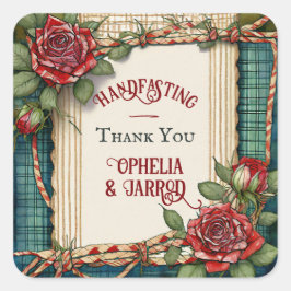 TARTAN HANDFASTING STICKERS VOOR FAVORS ENVELOPES