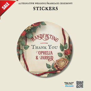 TARTAN HANDFASTING STICKERS VOOR FAVORS ENVELOPES