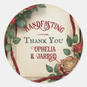 TARTAN HANDFASTING STICKERS VOOR FAVORS ENVELOPES (Voorkant)