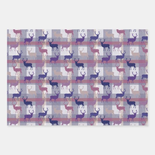 Tartan Hertengewei Hengstverjaardagsfeestje Inpakpapier Vel (Voorkant 3)