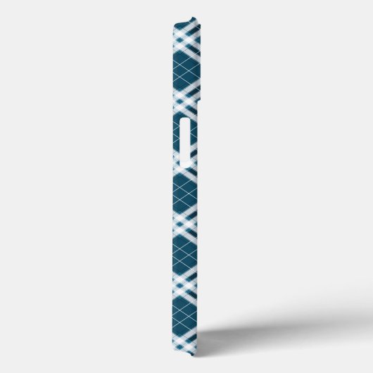 Tartan in blauw en wit Case-Mate iPhone case (Achterkant / Rechts)