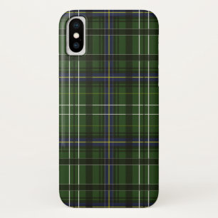 Tartan in groen iPhone x hoesje