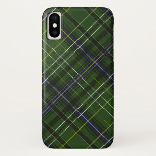 Tartan in groen iPhone x hoesje