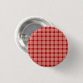 Tartan in het rood ronde button 3,2 cm (Voorkant /achterkant)