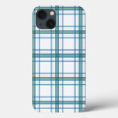 Tartan in turquoise Case-Mate iPhone case (Achterkant)