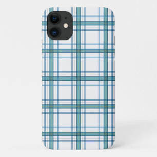 Tartan in turquoise... iPhone 11 hoesje